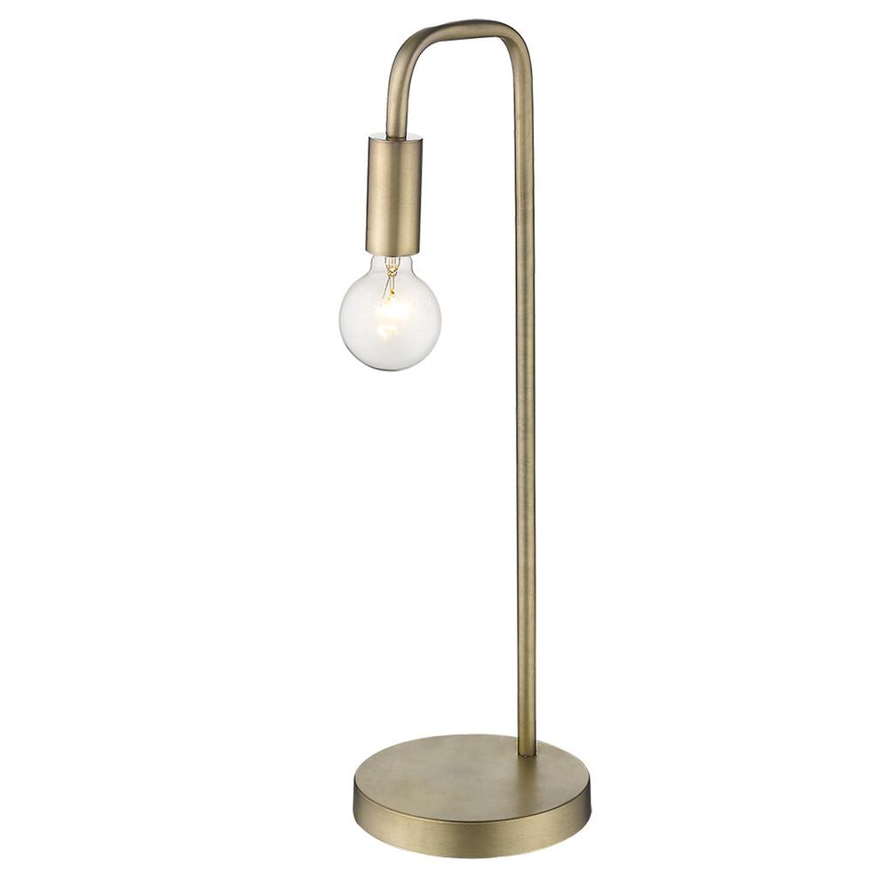 26" Brass Metal Table Lamp. Picture 1