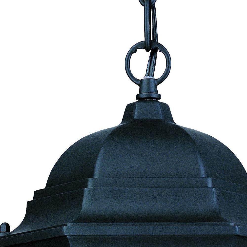 Matte Black Domed Lantern Hanging Light. Picture 3