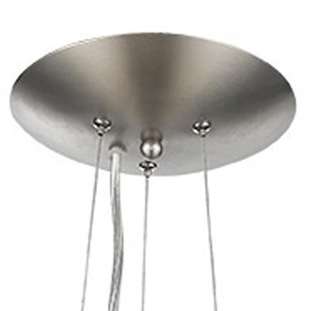 Shanghai 1-Light Brushed Nickel Pendant With Sheer Pearl Ribbon Shade. Picture 3