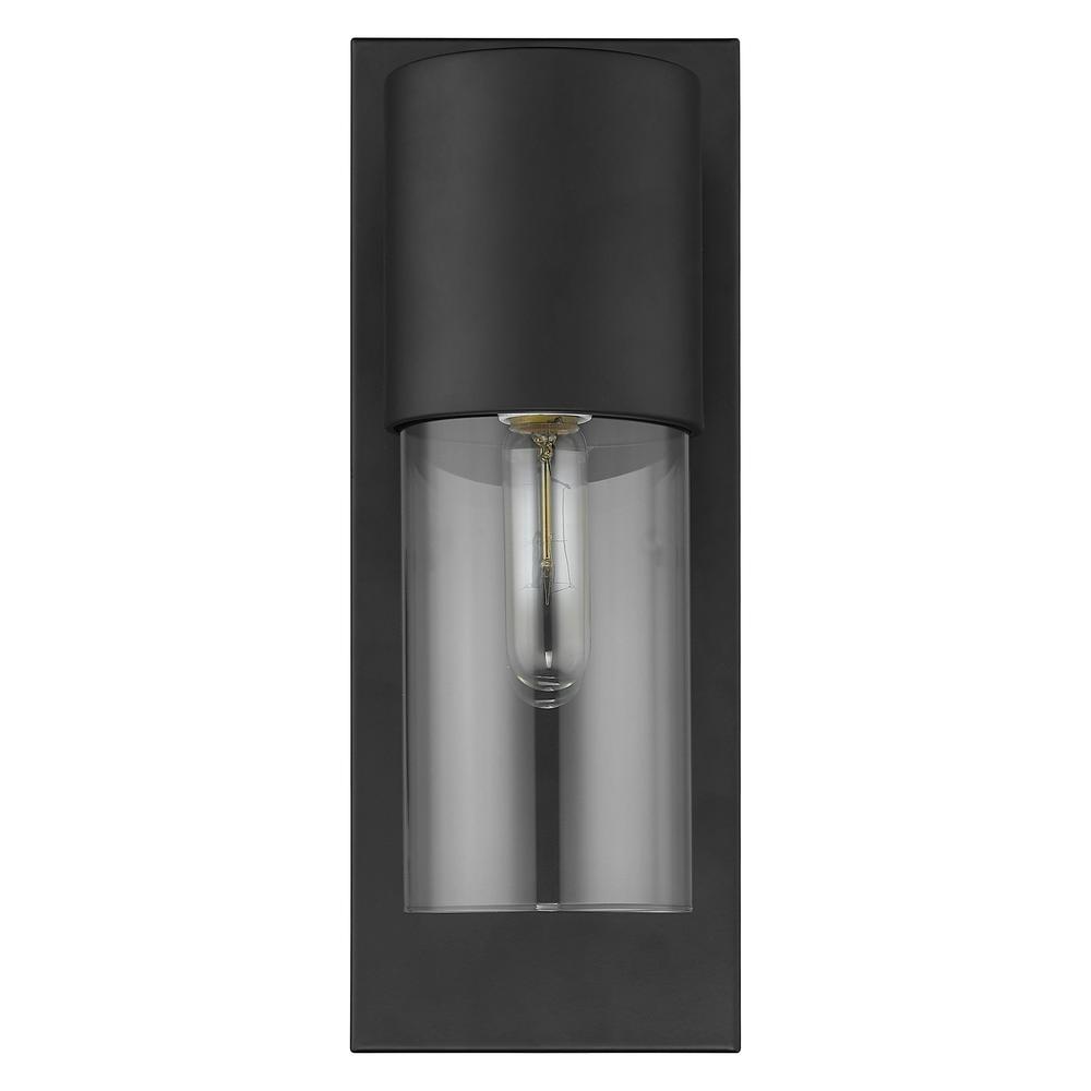 Contemporary Matte Black and Glass Wall Light. Picture 3