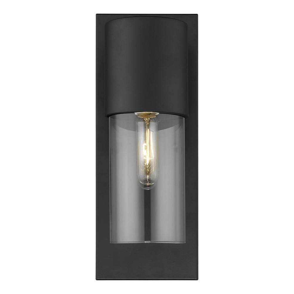 Contemporary Matte Black and Glass Wall Light. Picture 4