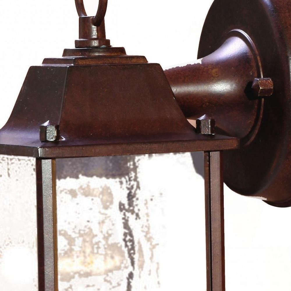 Dark Brown Hanging Waterfall Glass Lantern Wall Light. Picture 4