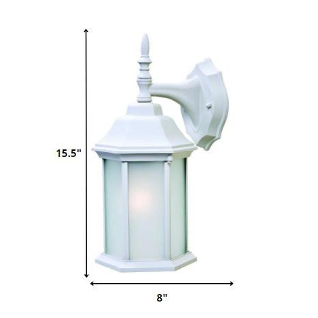 XL White Frosted Glass Swing Arm Wall Light. Picture 5