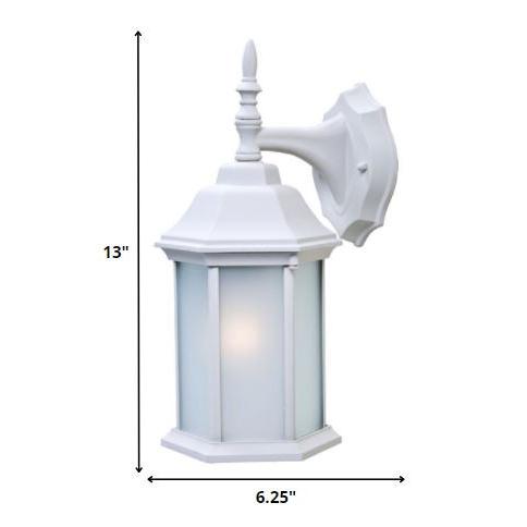White Frosted Glass Swing Arm Wall Light. Picture 5