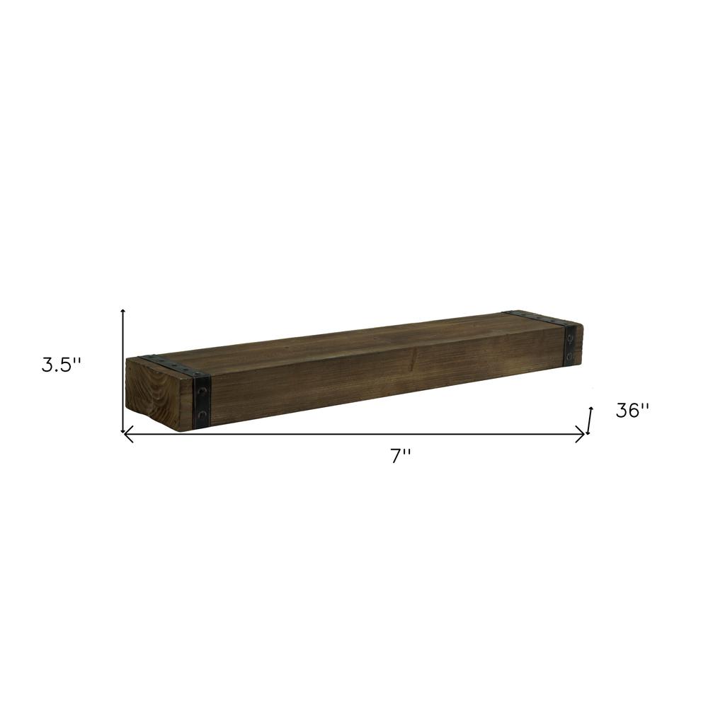 7" Solid Wood Wall Mounted Shelving Unit. Picture 5