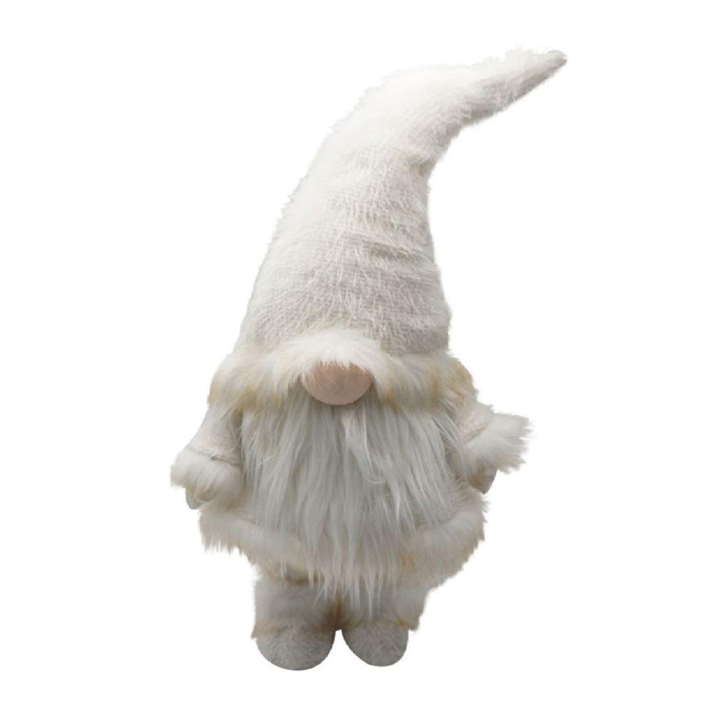 Winter White Chic Fabric Gnome. Picture 1