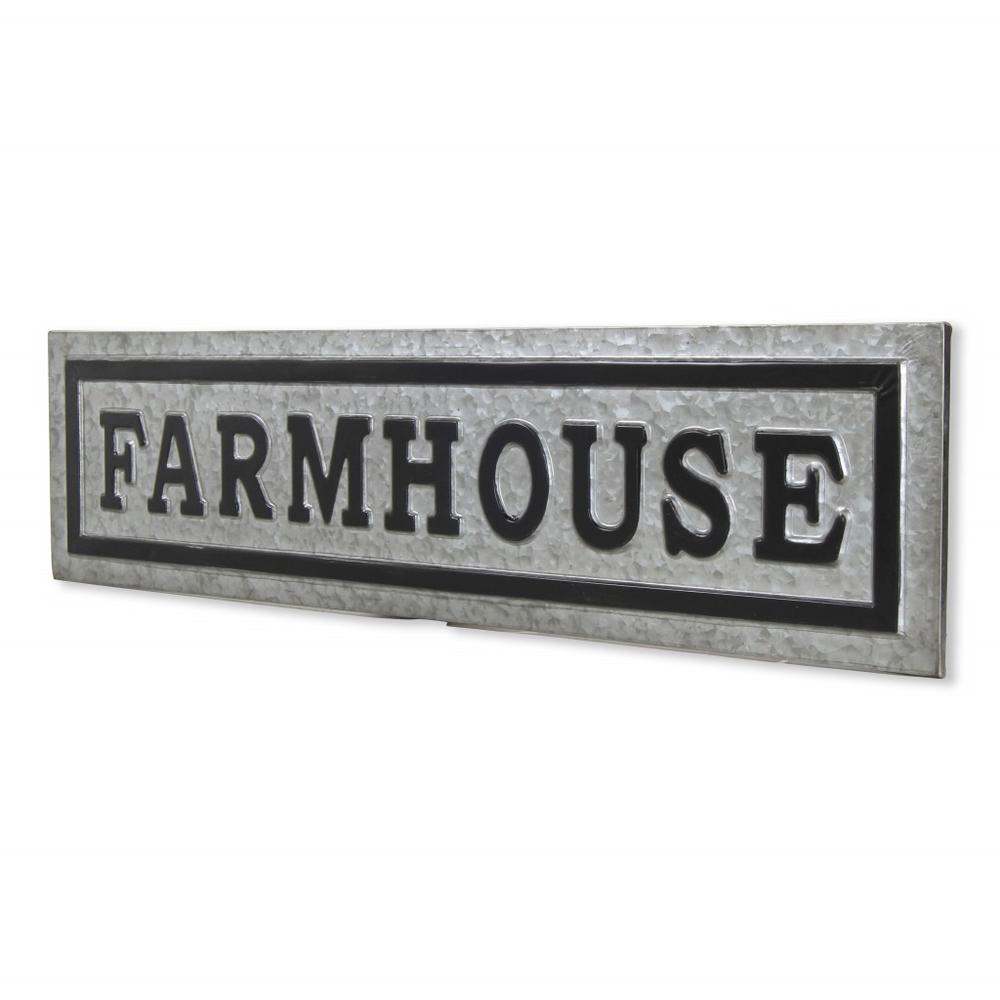 Galvanized Metal Farmhouse Wall Plate Gray. Picture 2