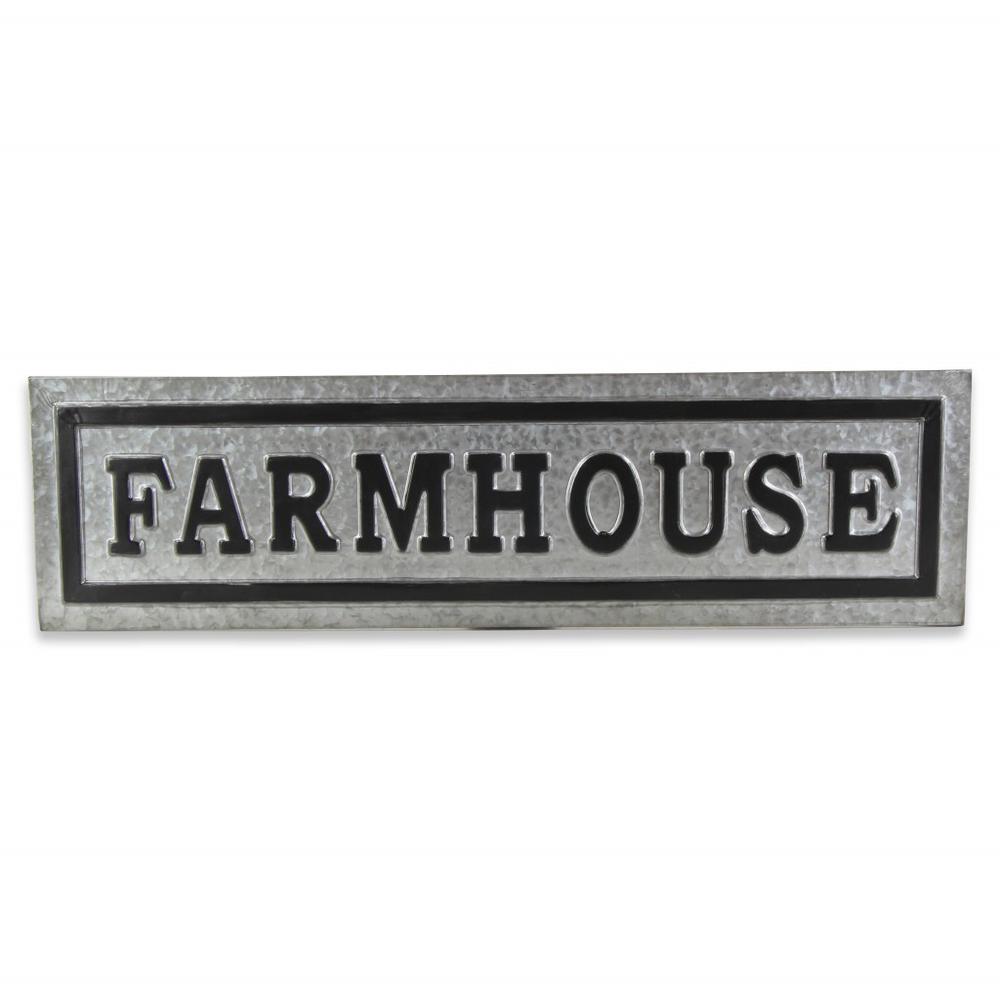 Galvanized Metal Farmhouse Wall Plate Gray. Picture 3