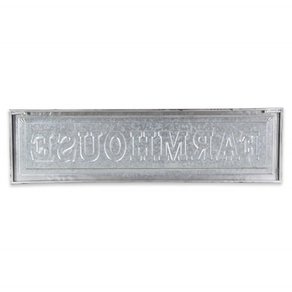 Galvanized Metal Farmhouse Wall Plate Gray. Picture 4