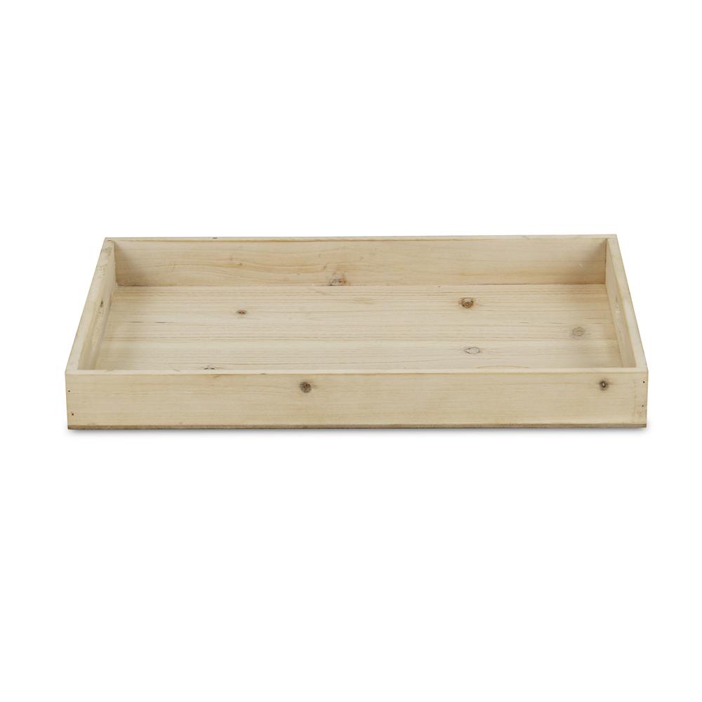 Minimalist Natural Wooden Tray Brown. Picture 3
