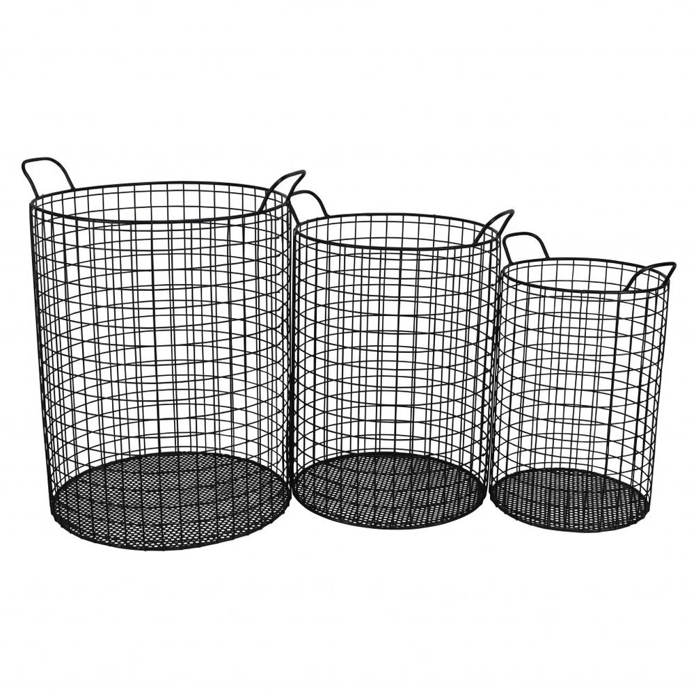 Set of Three Metal Wire Storage Baskets. Picture 2