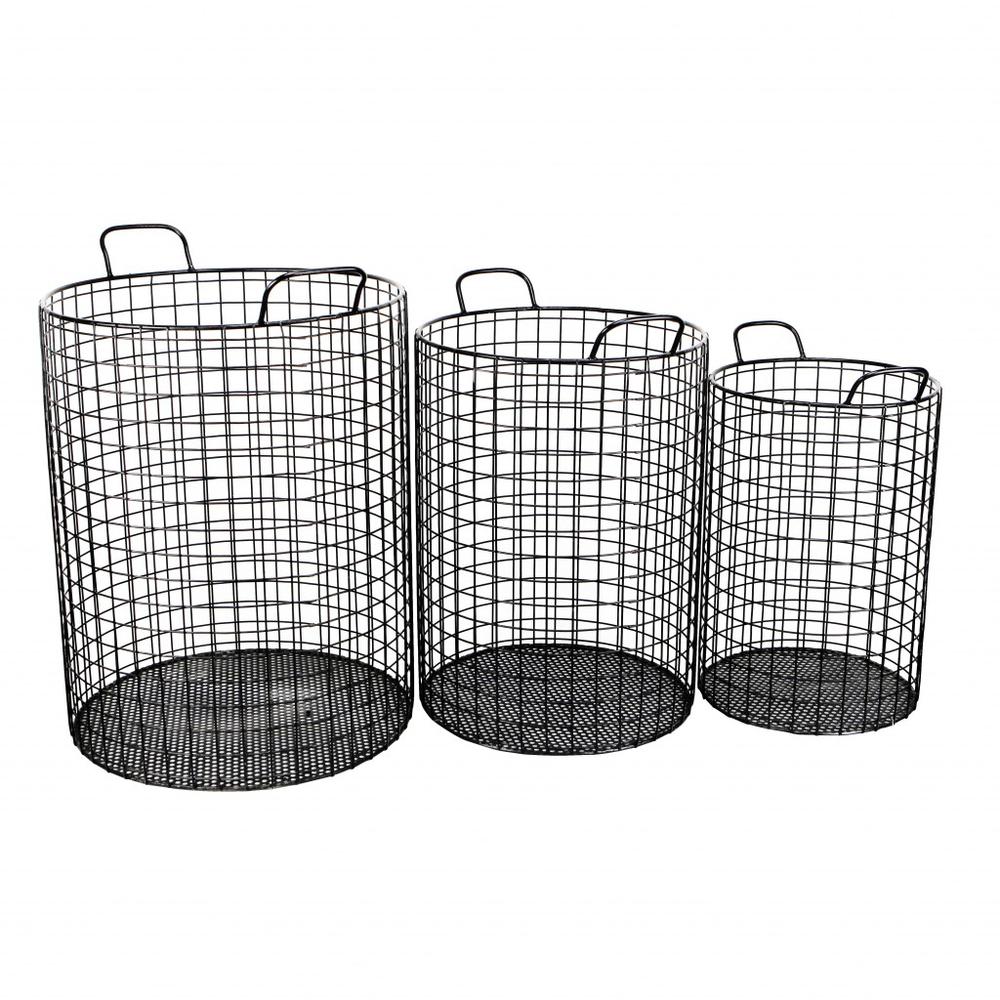 Set of Three Metal Wire Storage Baskets. Picture 3