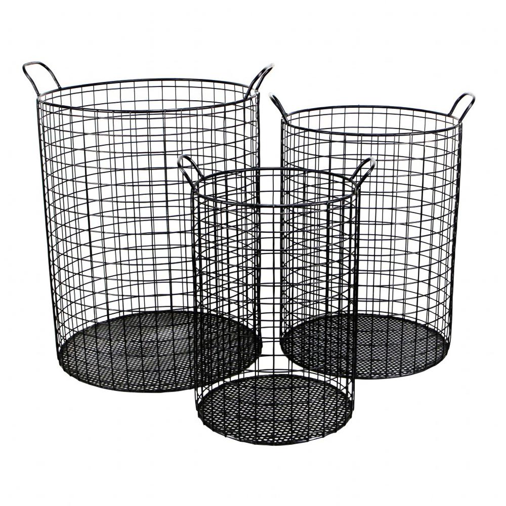 Set of Three Metal Wire Storage Baskets. Picture 4