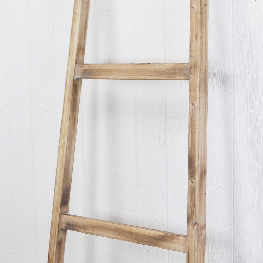 Wooden Ladder Storage Piece with 4 Baskets. Picture 5