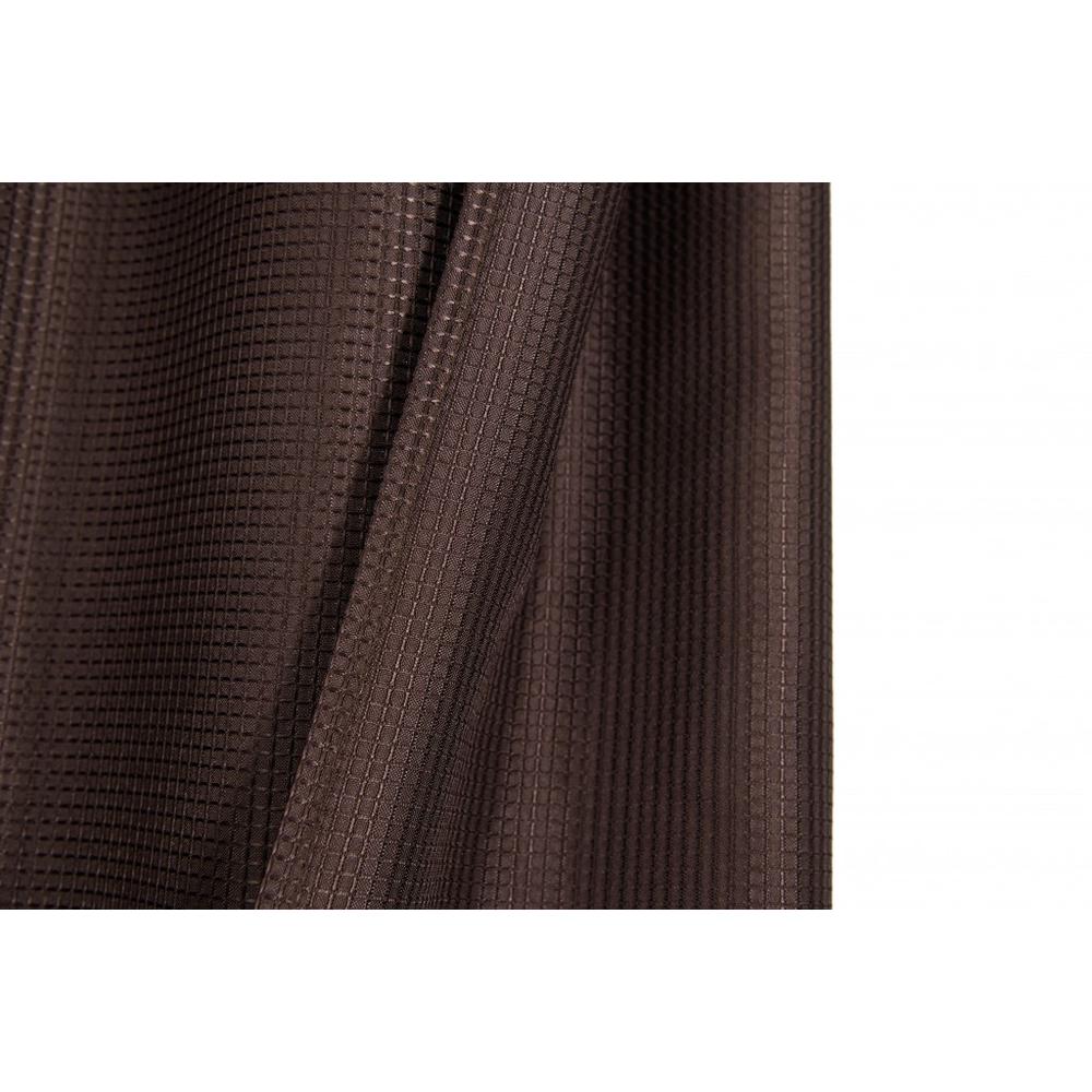 Luxurious Brown Waffle Weave Shower Curtain. Picture 4