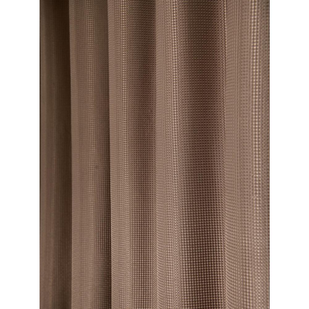 Luxurious Mocha Waffle Weave Shower Curtain. Picture 3