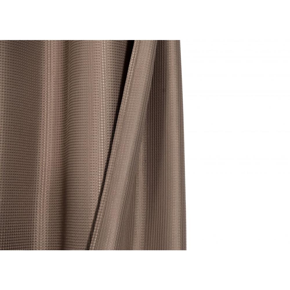 Luxurious Mocha Waffle Weave Shower Curtain. Picture 4