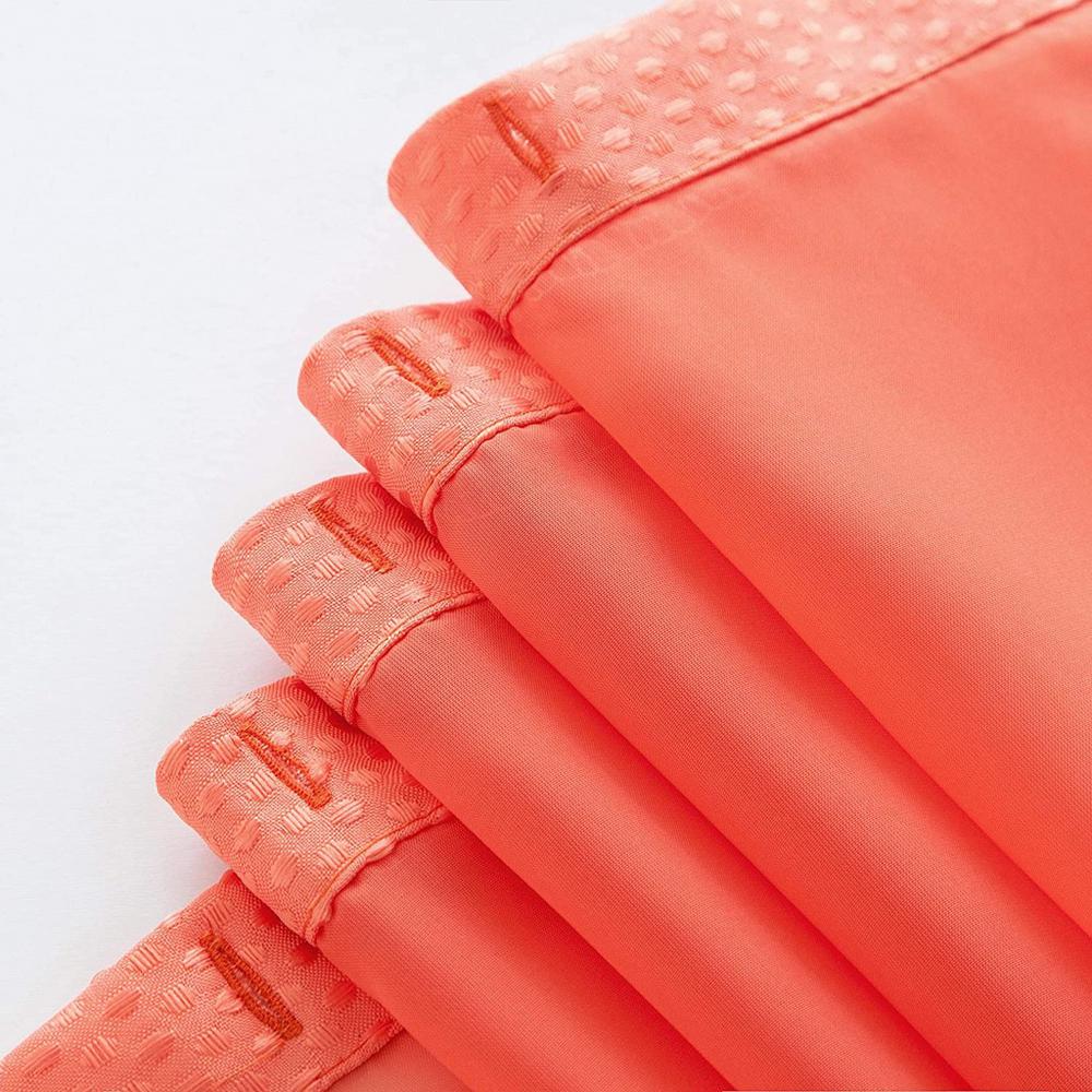 Coral Sheer and Grid Shower Curtain and Liner Set. Picture 1