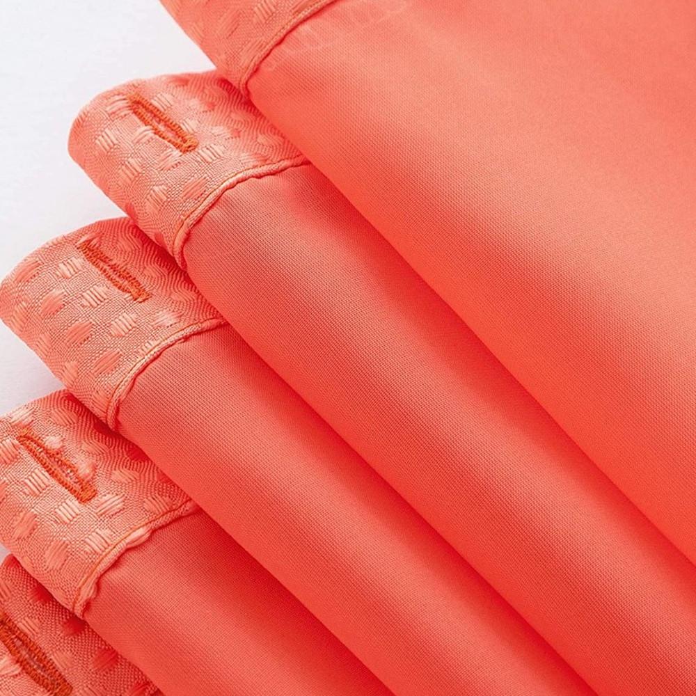Coral Sheer and Grid Shower Curtain and Liner Set. Picture 3
