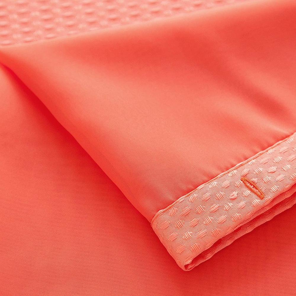 Coral Sheer and Grid Shower Curtain and Liner Set. Picture 4