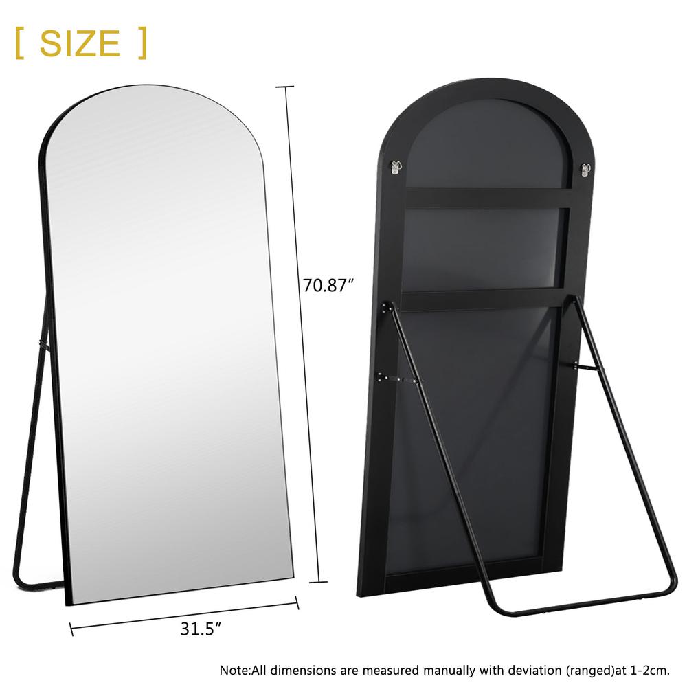 Black Arched Mirror with Stand. Picture 2