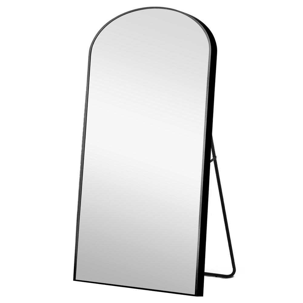 Black Arched Standing Mirror. Picture 1
