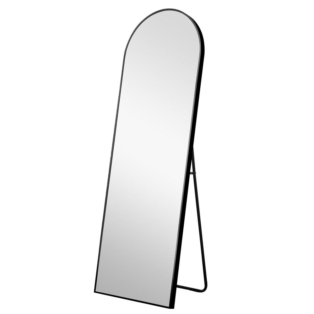 Narrow Black Arched Mirror with Stand. Picture 1
