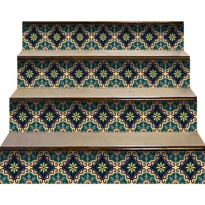 4" X 4" Agean Blue and Green Peel and Stick Tiles Agean Blue. Picture 6