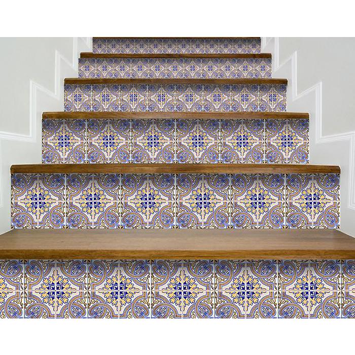 6" X 6" Blue Taupe Nova Removable Peel and Stick Tiles Blue Taupe. Picture 7