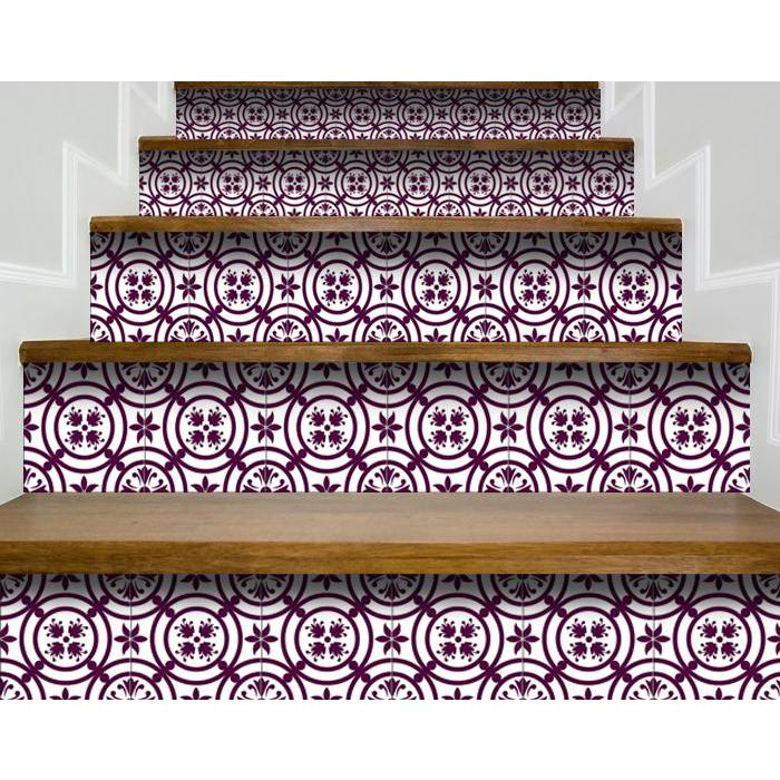 4" X 4" Merlot Lisa Removable Peel And Stick Tiles Violet. Picture 8