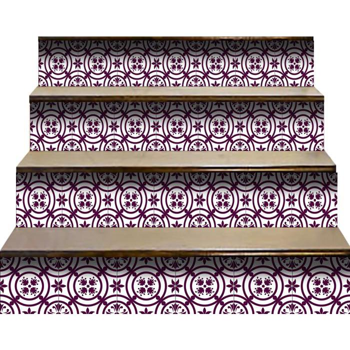 4" X 4" Merlot Lisa Removable Peel And Stick Tiles Violet. Picture 9