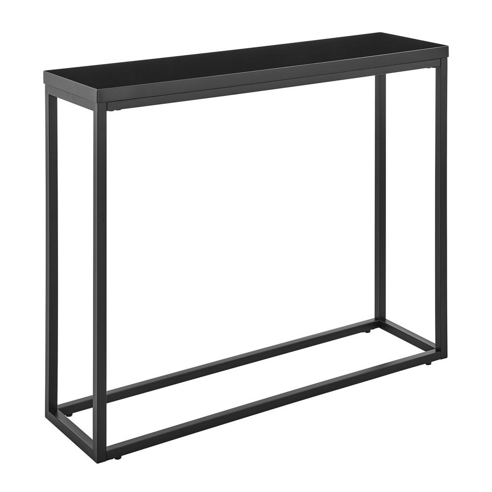Modern Black Gloss on Black Console Table. Picture 2