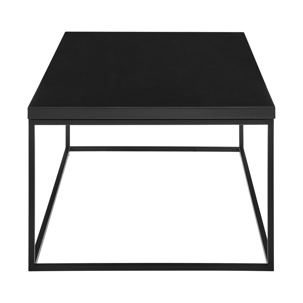 Black on Black High Gloss Square Coffee Table. Picture 3