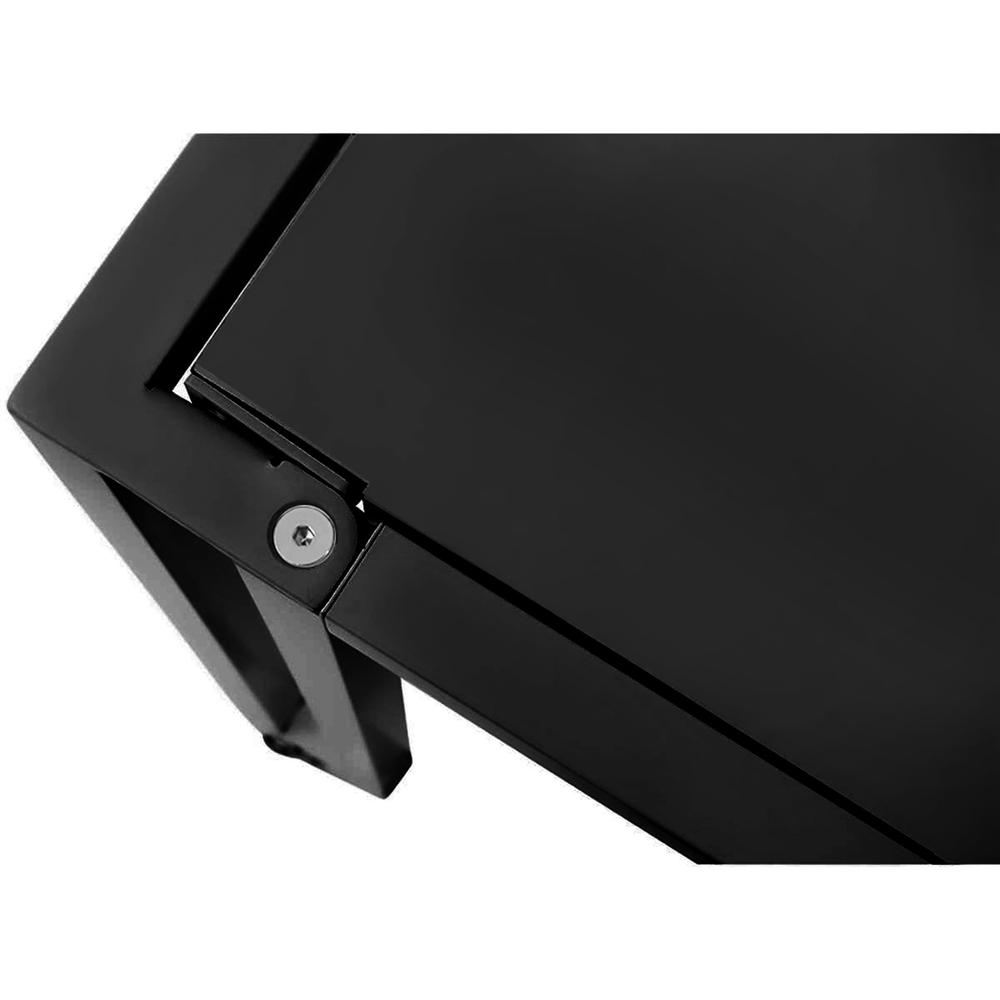 Black Minimalist Metal Folding Table Desk. Picture 7