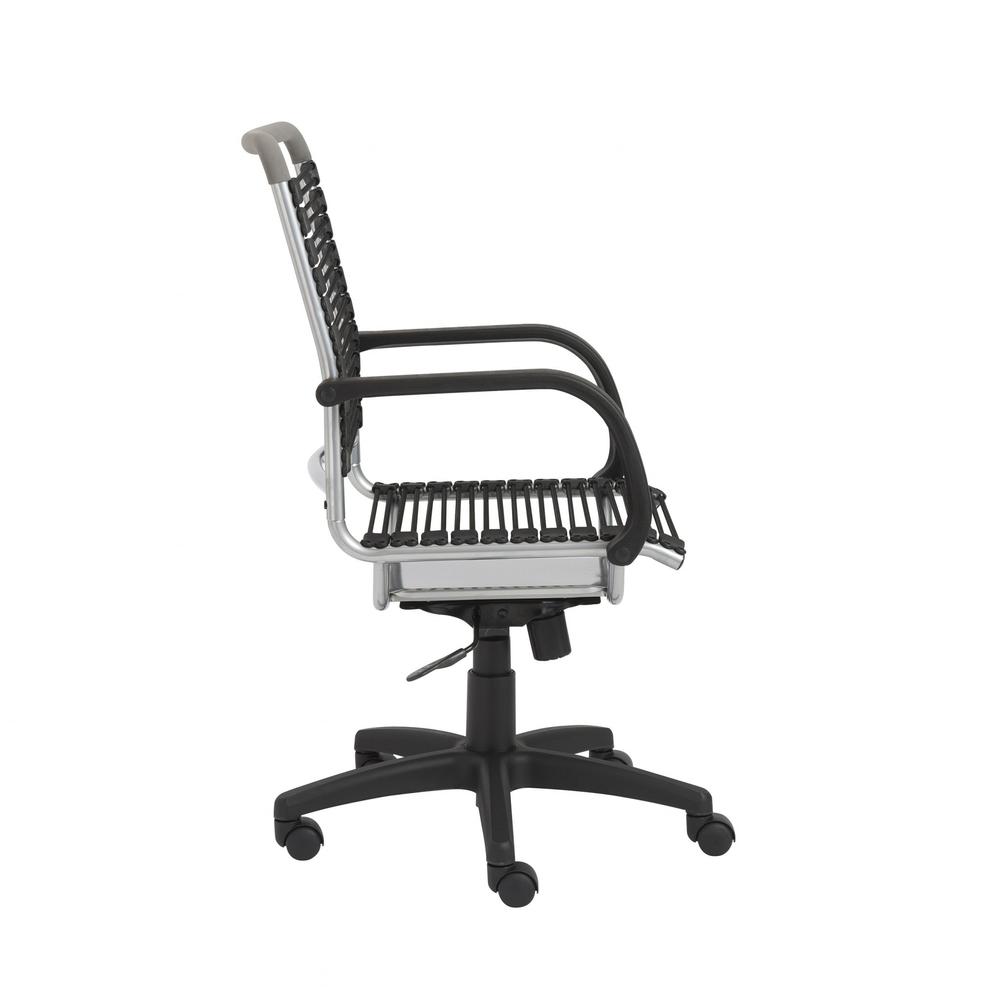 43" Chrome and Black Round Bungee High Back Office Chair. Picture 3