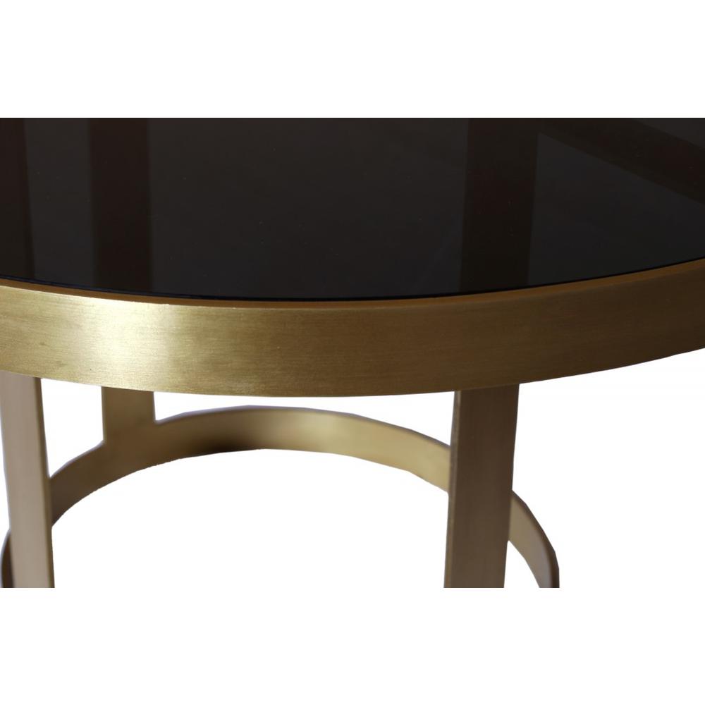 Round Black and Gold Modern Coffee Table. Picture 2
