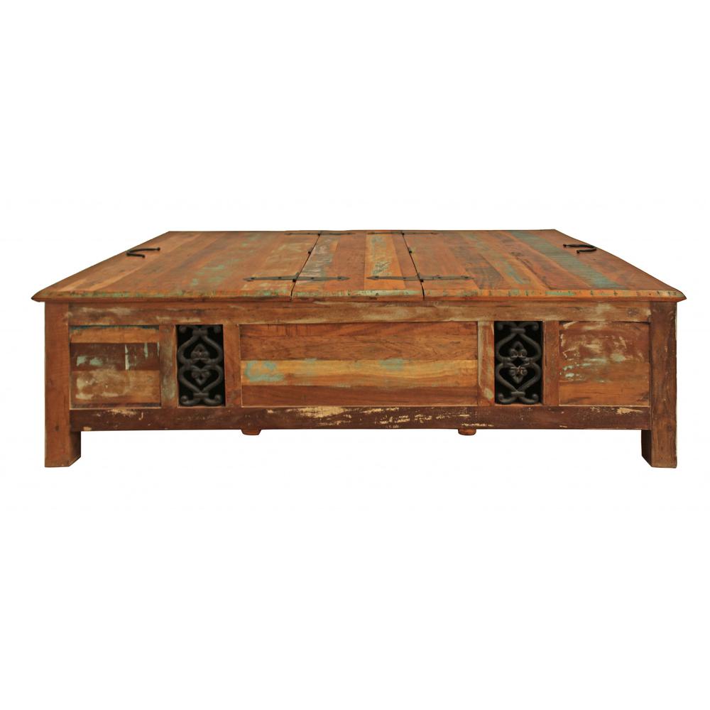 Rectangular Storage Wood Coffee Table. Picture 4