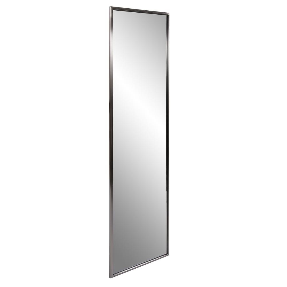 Brushed Titanium Rectangular Full Length Wall Mirror. Picture 2