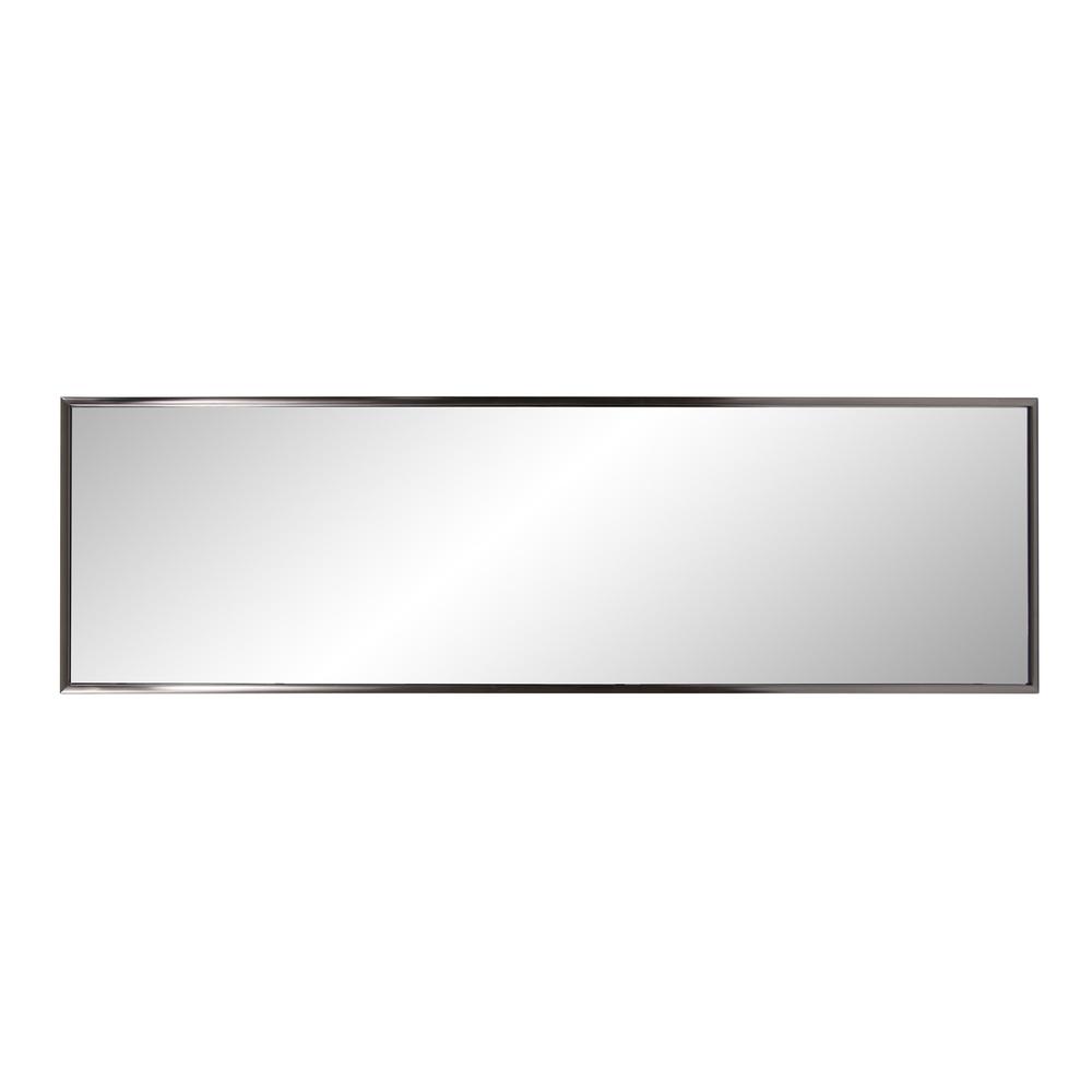 Brushed Titanium Rectangular Full Length Wall Mirror. Picture 3