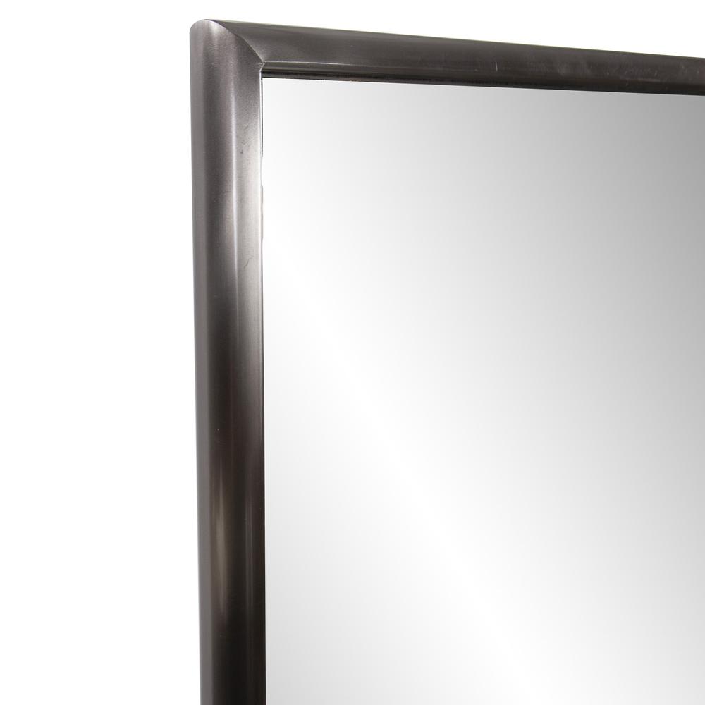 Brushed Titanium Rectangular Full Length Wall Mirror. Picture 5