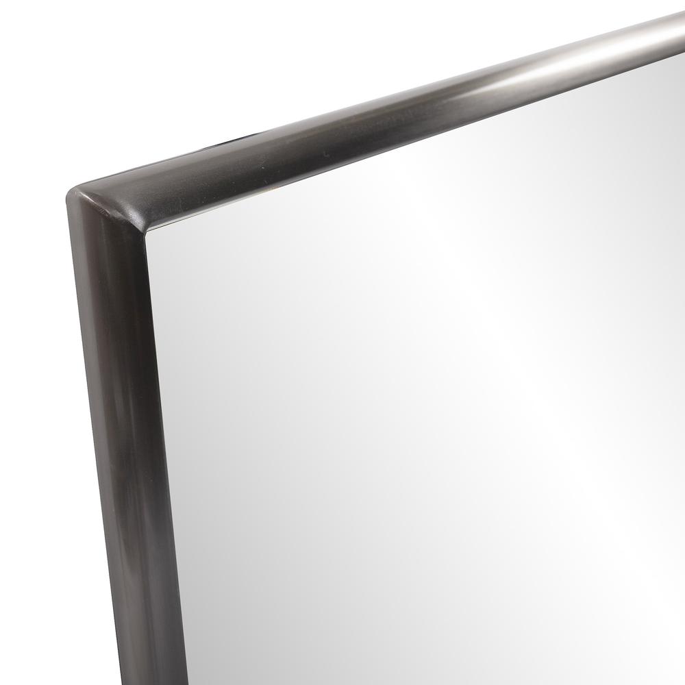 Brushed Titanium Rectangular Wall Mirror. Picture 4