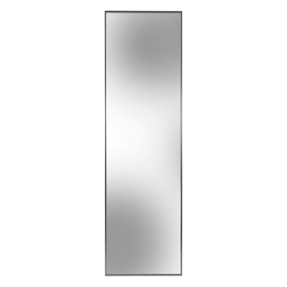 Sleek Brushed Brass Rectangular Full Length Standing Mirror. Picture 4