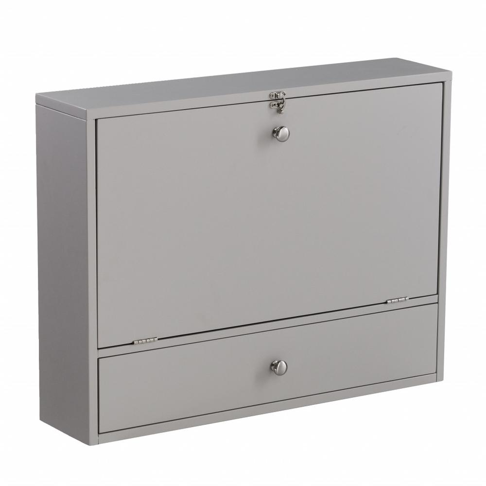 Gray Wall Mount Folding Desk. Picture 5