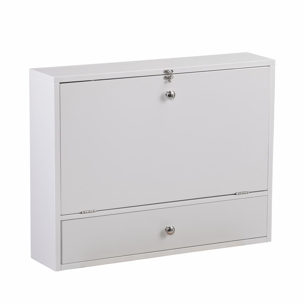 White Wall Mount Folding Desk. Picture 5