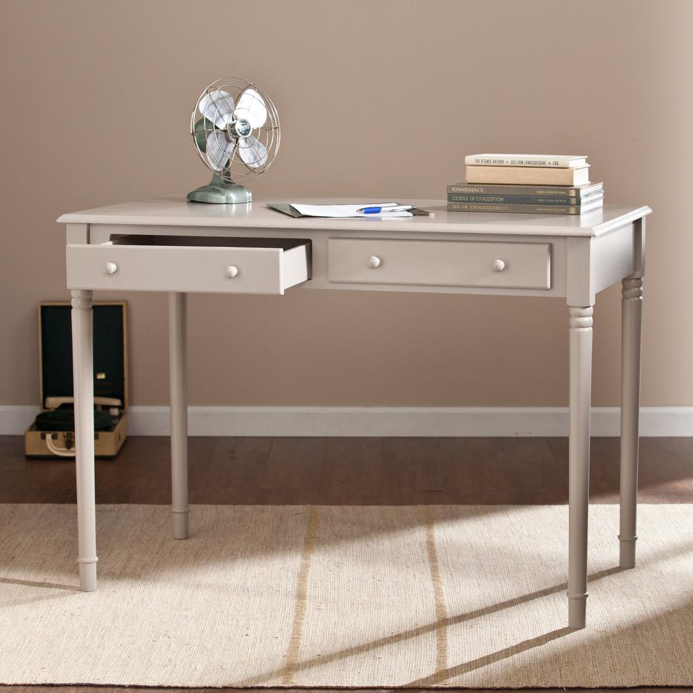 Warm Gray Writing Desk. Picture 1