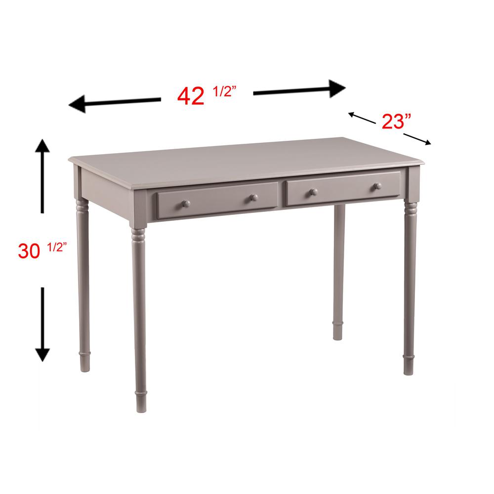 Warm Gray Writing Desk. Picture 7