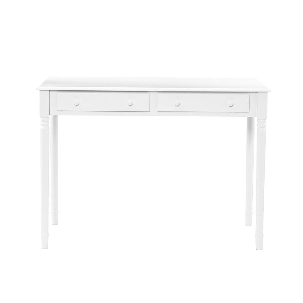 Crisp White Desk with Drawers. Picture 4
