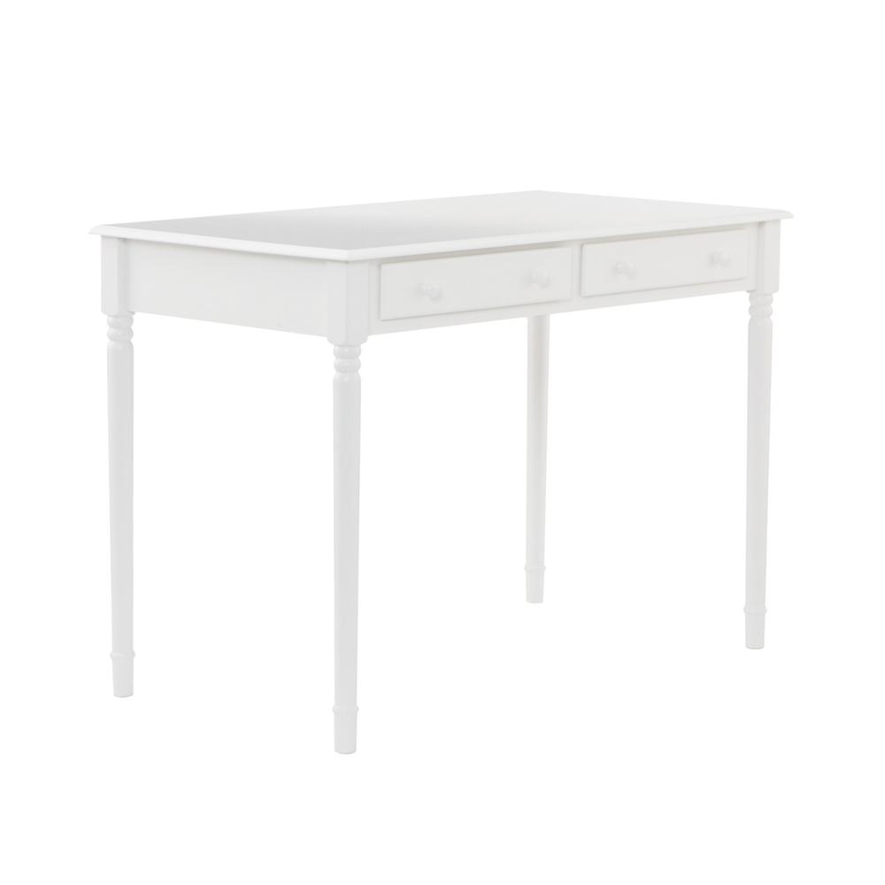 Crisp White Desk with Drawers. Picture 5