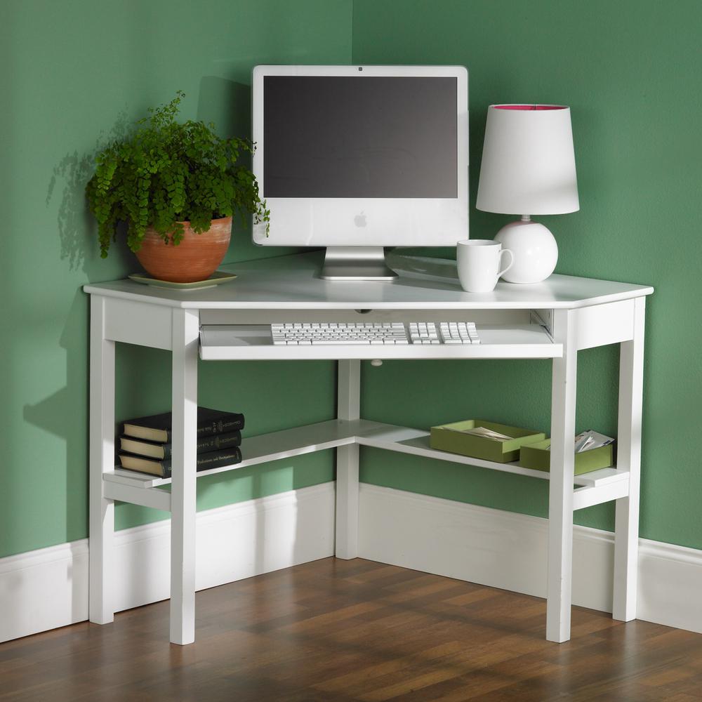 White Corner Computer Desk. Picture 1