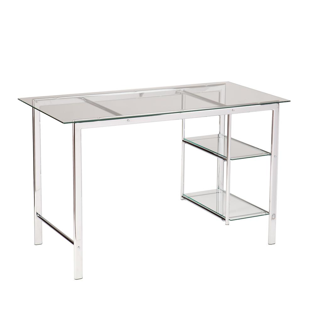 Chrome and Glass Writing Desk. Picture 2